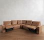 Larkspur Leather Power Reclining L-Shaped Wedge Sectional (142"-155")