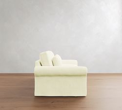 PB Comfort Modern Roll Arm Deep Seat Slipcovered Sofa (67"-122")
