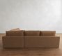 Westwood Square Arm Leather 3-Piece Wedge Sectional (128")