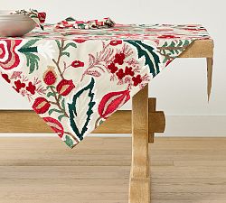 Celine Embroidered Cotton Table Throw