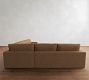 Westwood Square Arm Leather 3-Piece L-Shaped Wedge Sectional (128")