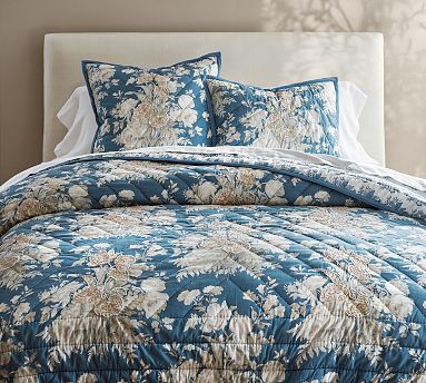 Bethany Floral Embroidered Reversible Quilt | Pottery Barn