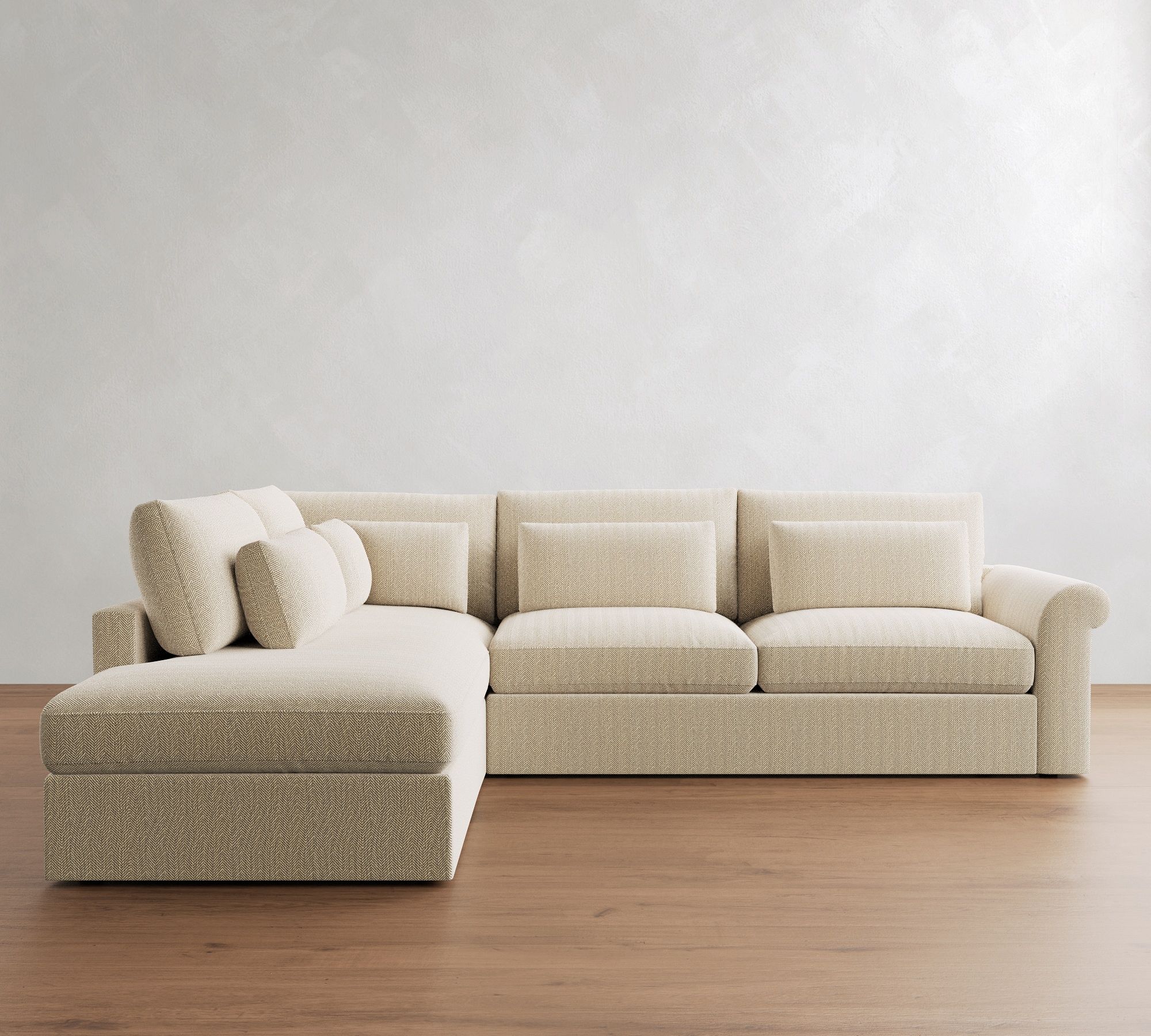 Westwood Roll Arm Deep Seat Return Bumper Sectional (125"-137")