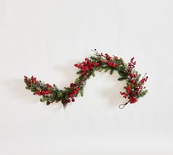 Open Box: Faux Lit Mixed Berries, Garland - 5'L