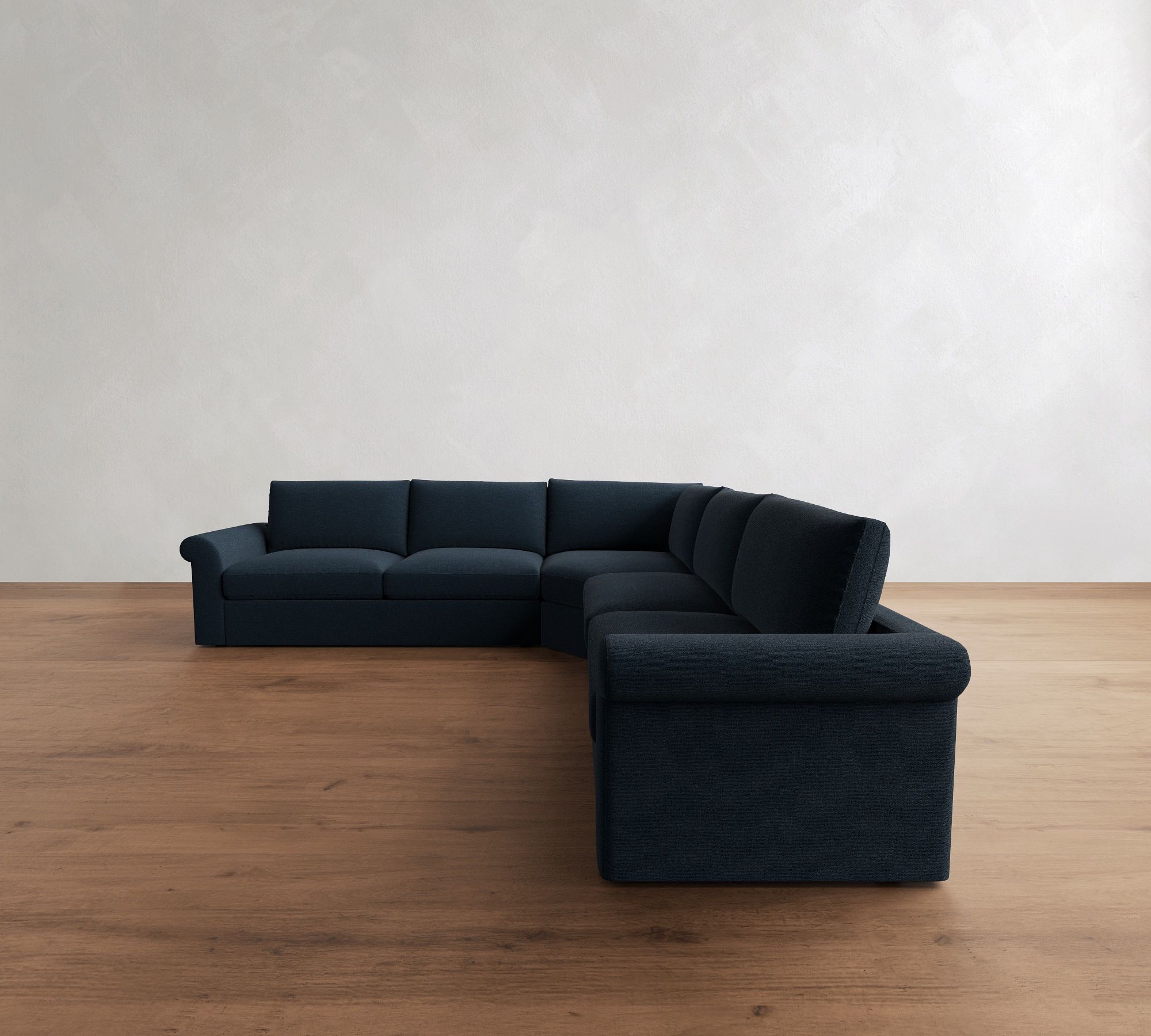 Westwood Roll Arm 3-Piece L-Shaped Wedge Sectional (131")