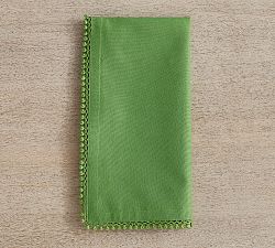 Morgan Lace Trim Organic Cotton Napkins - Thumbnail 3