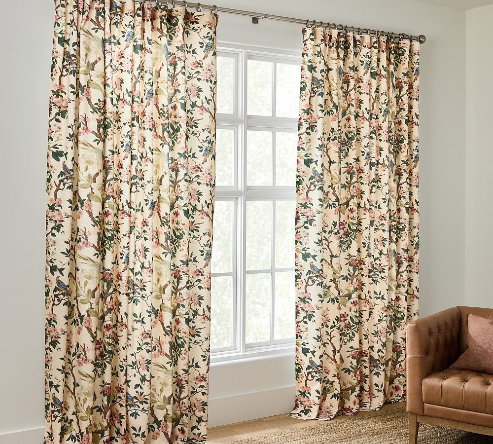 POTTERY BARN＊カーテン Nola Printed Curtain | Pottery Barn