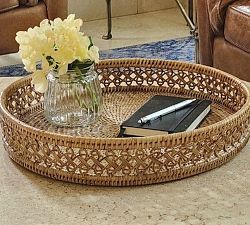 Tava Braided Rattan Round Tray