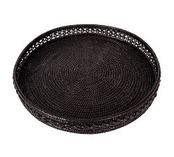 Tava Braided Rattan Round Tray