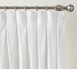 Belgian Flax Linen Inverted Box Pleat Blackout Curtain