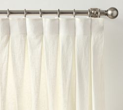 Belgian Flax Linen Inverted Box Pleat Curtian