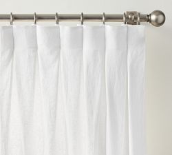 Belgian Flax Linen Inverted Box Pleat Curtian
