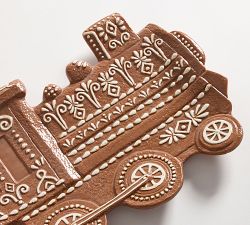 Gingerbread Train Stoneware Serving Platter