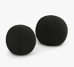 Open Box: Chiyoko Round Pillow - 12", Set of 2 - Knoll Onyx