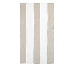 Open Box: Conner Block Striped Beach Towel - Linen