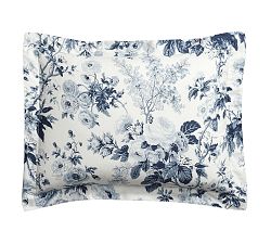 Open Box: Garden Floral Percale Sham, Standard, Set of 2 - Blue/White