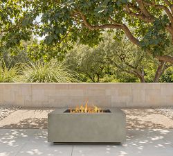 Burrows Steel Square Propane Fire Pit Table with Lid Cover (36")