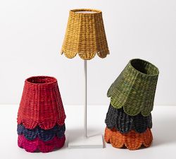 Maison Maison Portable Lamp Scalloped Seagrass Shades