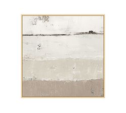 Open Box: Out to Sea Framed Canvas, Small - 28" x 28" - Neutral