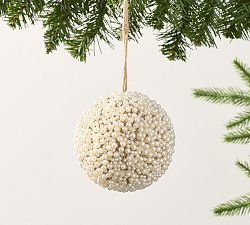 Open Box: Pearl Beaded Ball Ornament