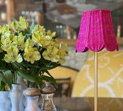 Maison Maison Portable Lamp Scalloped Seagrass Shades