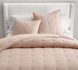 Open Box: Belgian Flax Linen Comforter, Full/Queen - Soft Rose