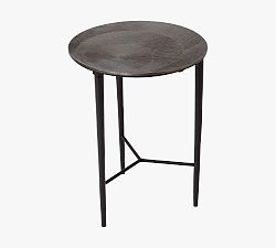 Open Box: Sadie Round Accent Table (16") - Black Nickel