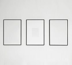 Open Box: Wood Gallery Frame, 27" x 39" (11"x14", 24"x26" Opening) - Black