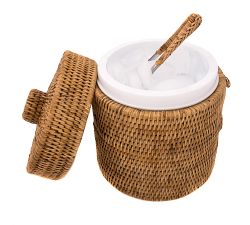 Tava Handwoven Ice Bucket with Tongs