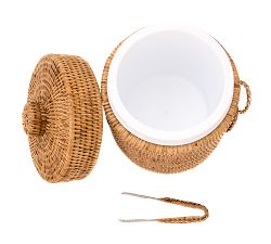Tava Handwoven Ice Bucket with Tongs