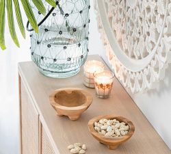 Teak Footed Decorative Bowls