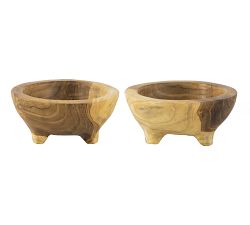 Teak Footed Decorative Bowls