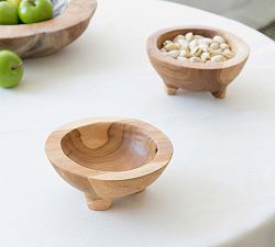 Teak Footed Decorative Bowls