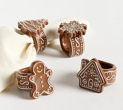 Pottery Barn Gingerbread Napkin Rings - Thumbnail 3