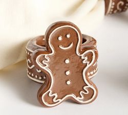 Pottery Barn Gingerbread Napkin Rings - Thumbnail 2