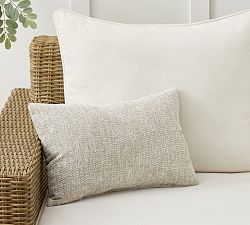 Open Box: Performance Boucle Outdoor Lumbar Pillow, 14" x 20" - Sand