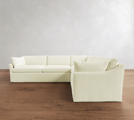 Reya Slipcovered 3-Piece Sectional (125") by Pottery Barn