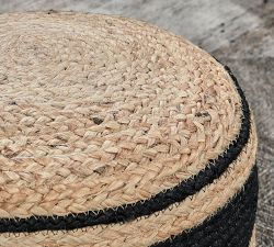 Sacha Handwoven Outdoor Jute Pouf
