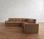 Westwood Slim Arm Leather 3-Piece Wedge Sectional (125")
