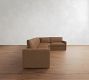 Westwood Slim Arm Leather 3-Piece Wedge Sectional (125")