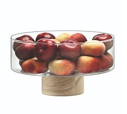 Alma Handcrafted Clear Bowl and Pedestal Base