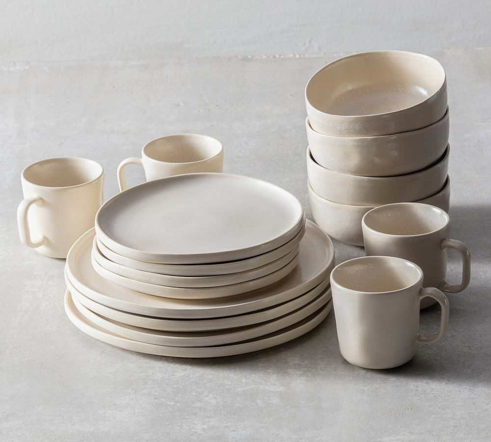 Fortessa Cloud Terre No.3 Stoneware 16-Piece Dinnerware Set by Pottery Barn