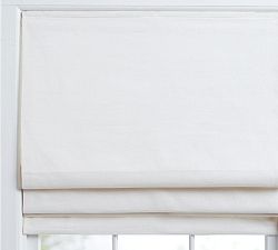Open Box: Emery Linen Cordless Roman Light Filtering Shade, 32"W x 64"L - White