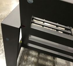 Open Box: Malibu Metal Outdoor Lounge Chair Frame, Black