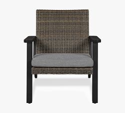 Beta Wicker Outdoor Lounge Chairs, Set of 2