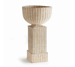 Handwoven Rattan Decorative Footed Bowl