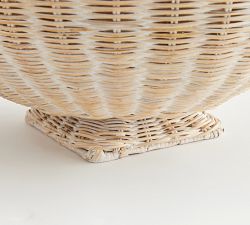 Handwoven Rattan Decorative Footed Bowl