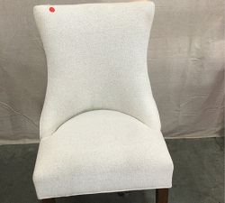 Open Box: Hayes Non-Tufted Dining Side Chair - Performance Boucle Oatmeal, Espresso