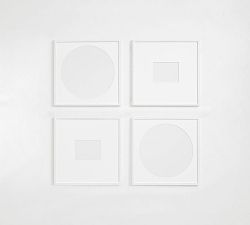 Open Box: Wood Gallery Frame, 25"x25" (8"x10", 20" Round Opening) - White
