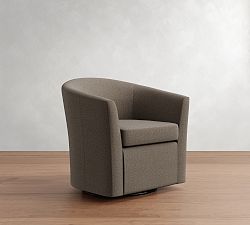 Open Box: Hyde Swivel Chair - Performance Heathered Tweed Graphite